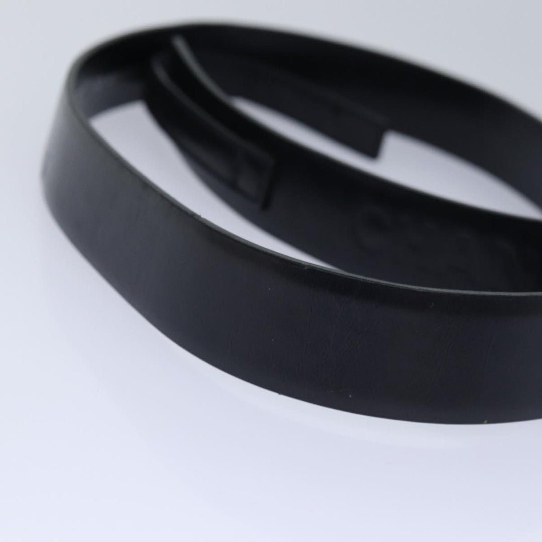 Chanel Belt Leather 40 Black CC Auth bs17331