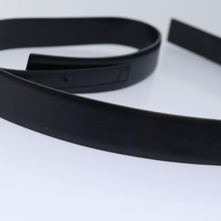 Chanel Belt Leather 40 Black CC Auth bs17331