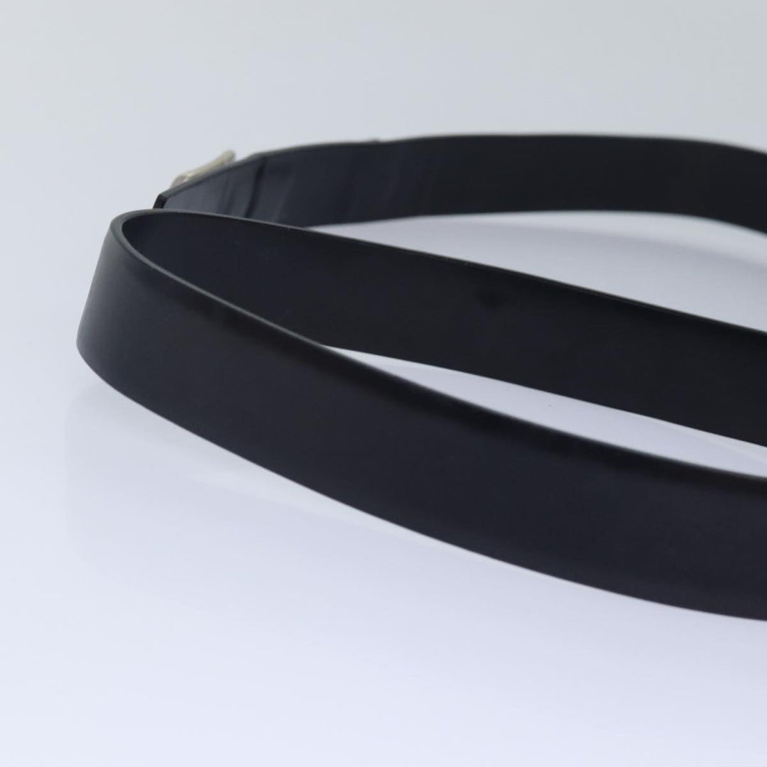 Chanel Belt Leather 40 Black CC Auth bs17331