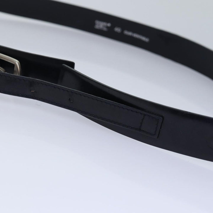 Chanel Belt Leather 40 Black CC Auth bs17331