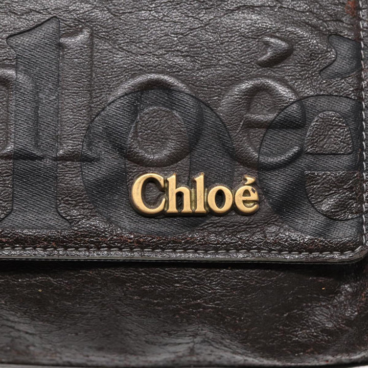 Chloe Tote Bag Leather Brown Gold bs17349