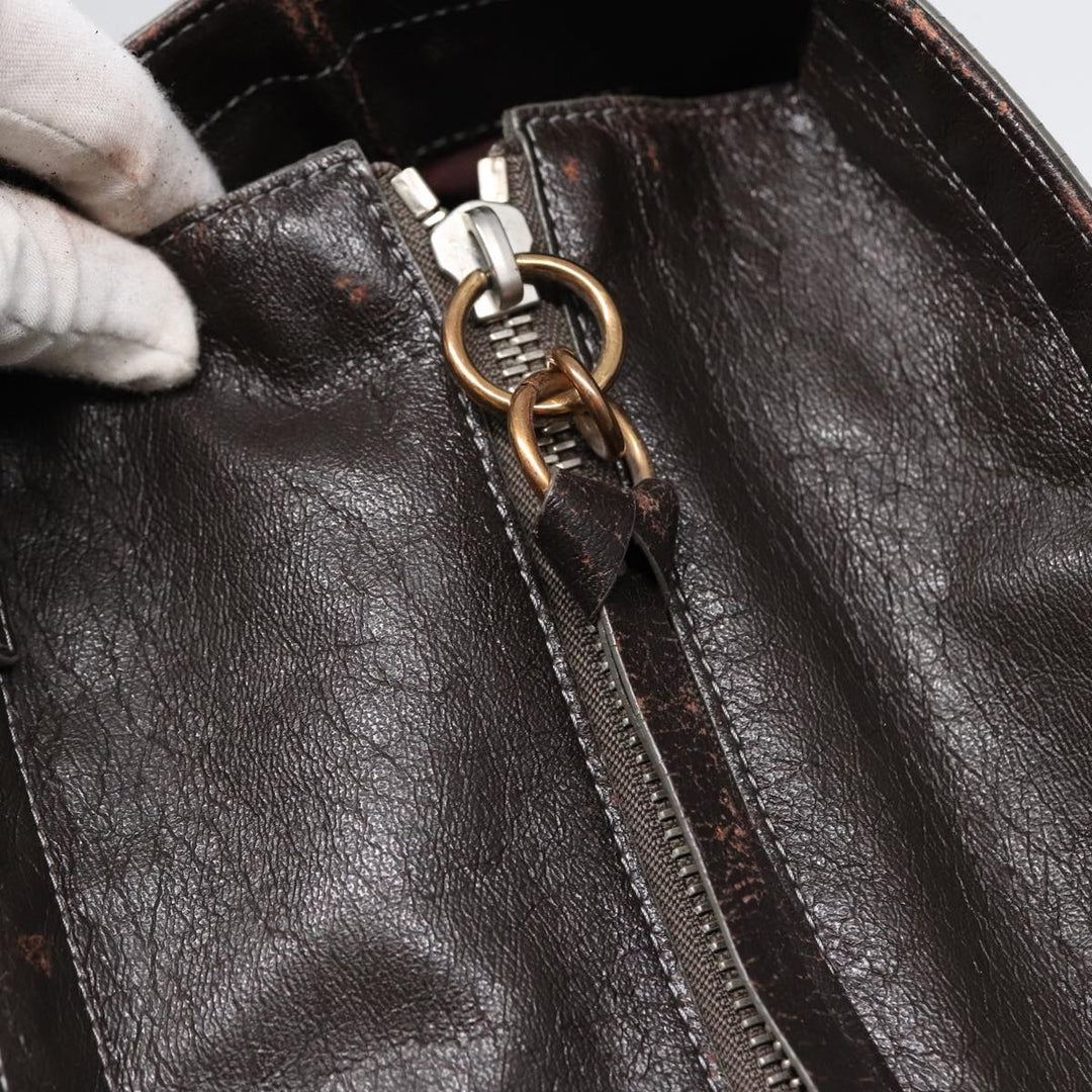 Chloe Tote Bag Leather Brown Gold bs17349
