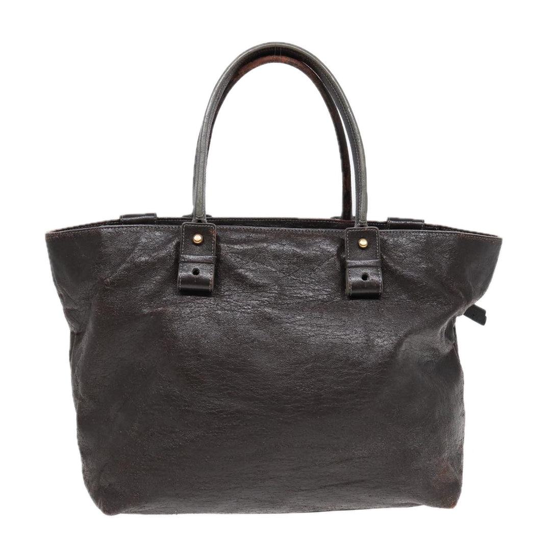 Chloe Tote Bag Leather Brown Gold bs17349