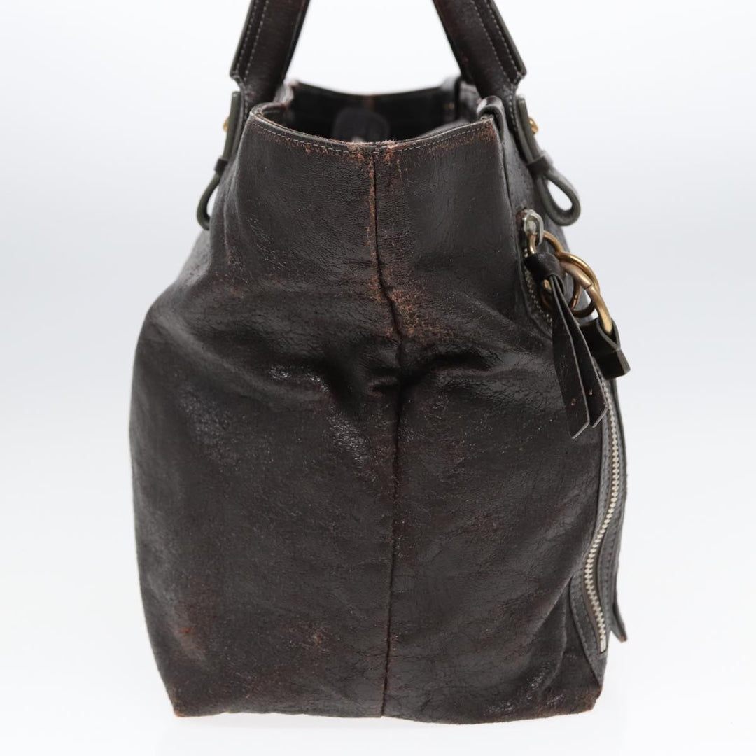 Chloe Tote Bag Leather Brown Gold bs17349
