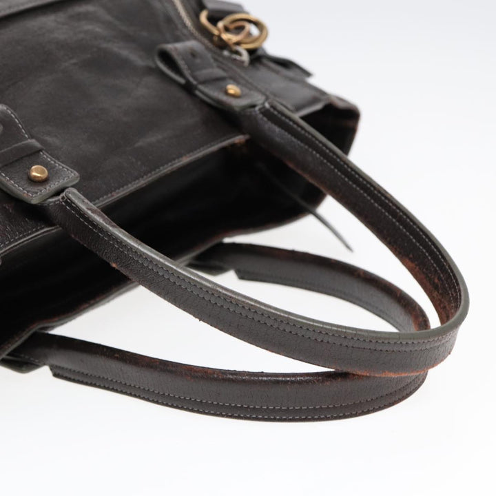Chloe Tote Bag Leather Brown Gold bs17349