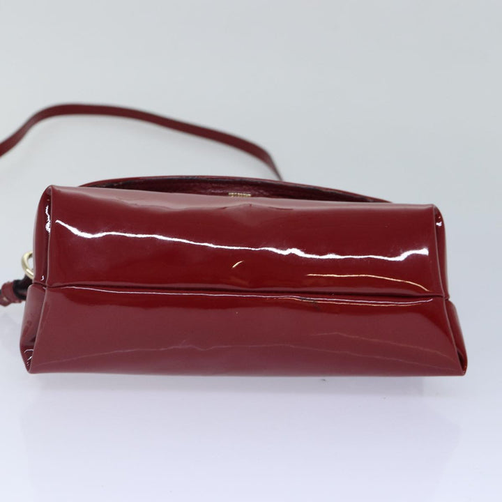 Chloe Lily Hand Bag Enamel 2way Red Gold bs17351