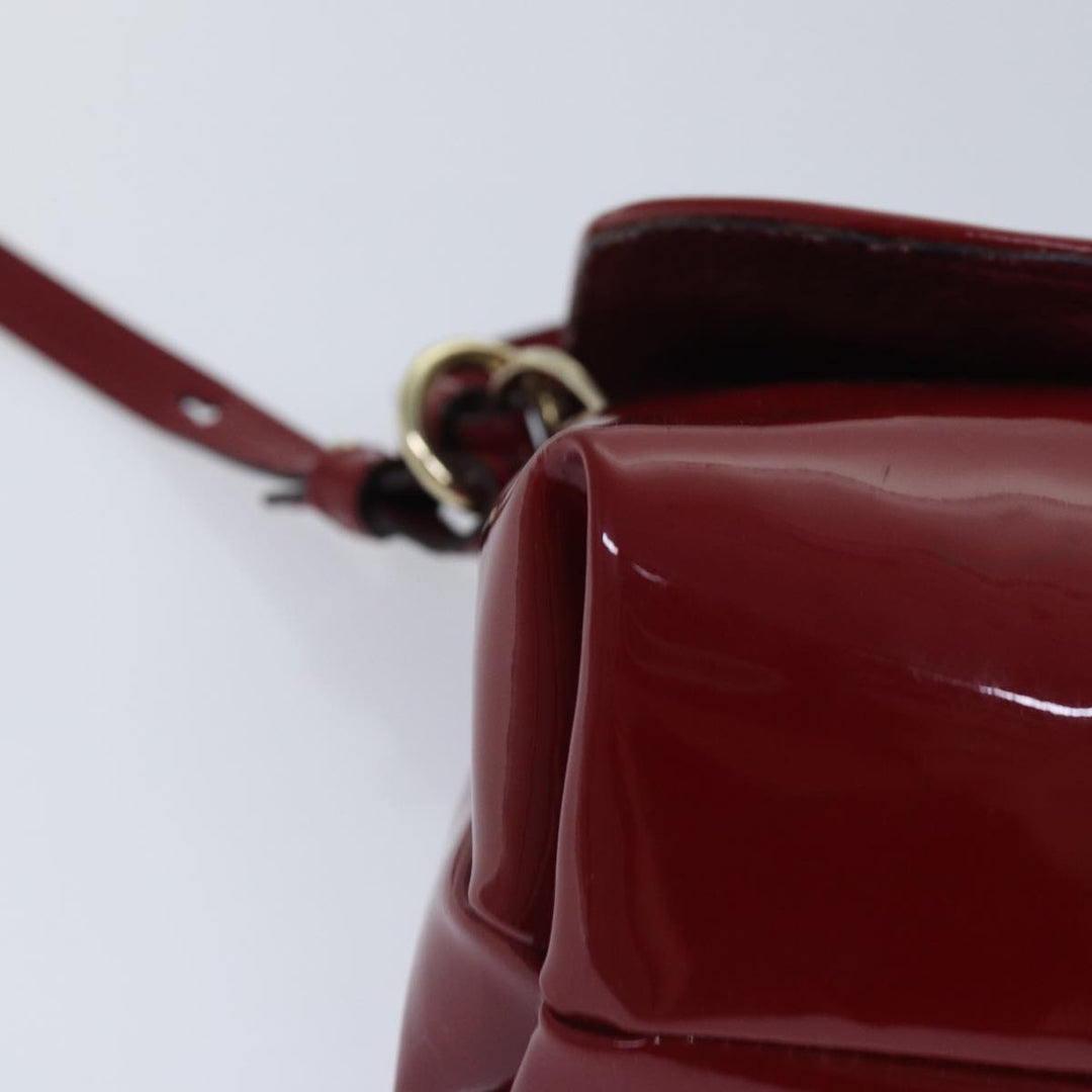 Chloe Lily Hand Bag Enamel 2way Red Gold bs17351