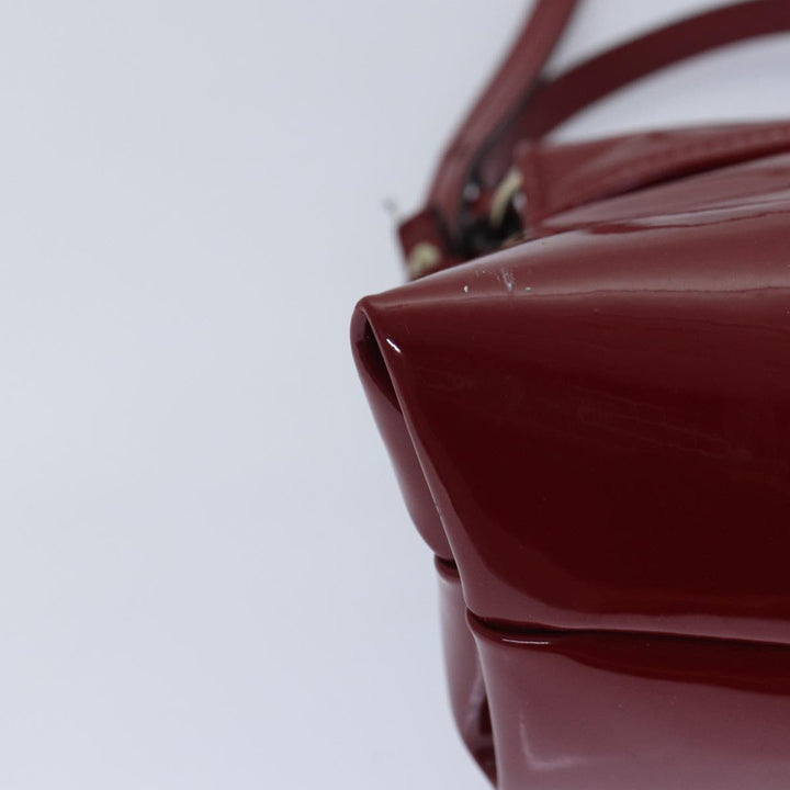 Chloe Lily Hand Bag Enamel 2way Red Gold bs17351