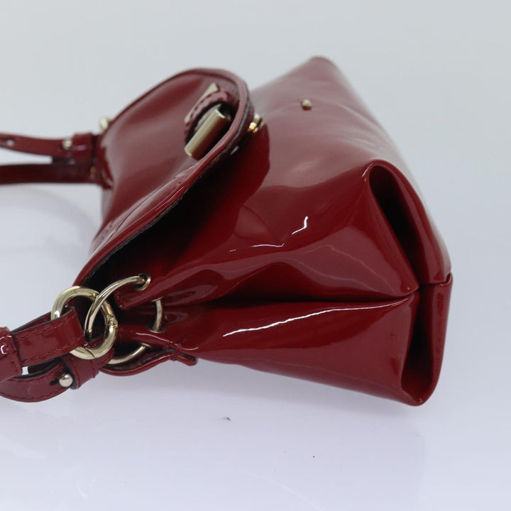 Chloe Lily Hand Bag Enamel 2way Red Gold bs17351