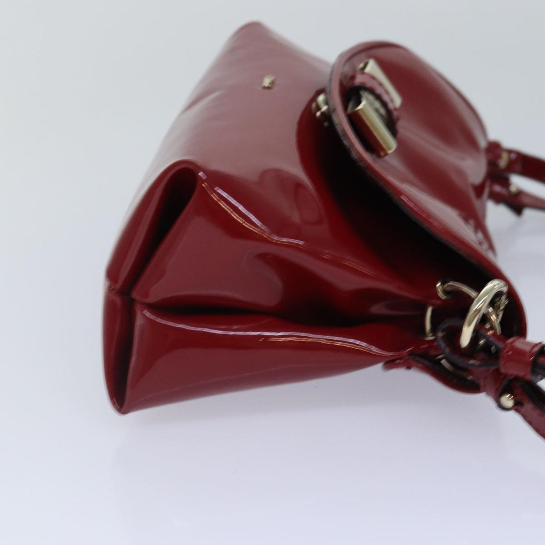 Chloe Lily Hand Bag Enamel 2way Red Gold bs17351