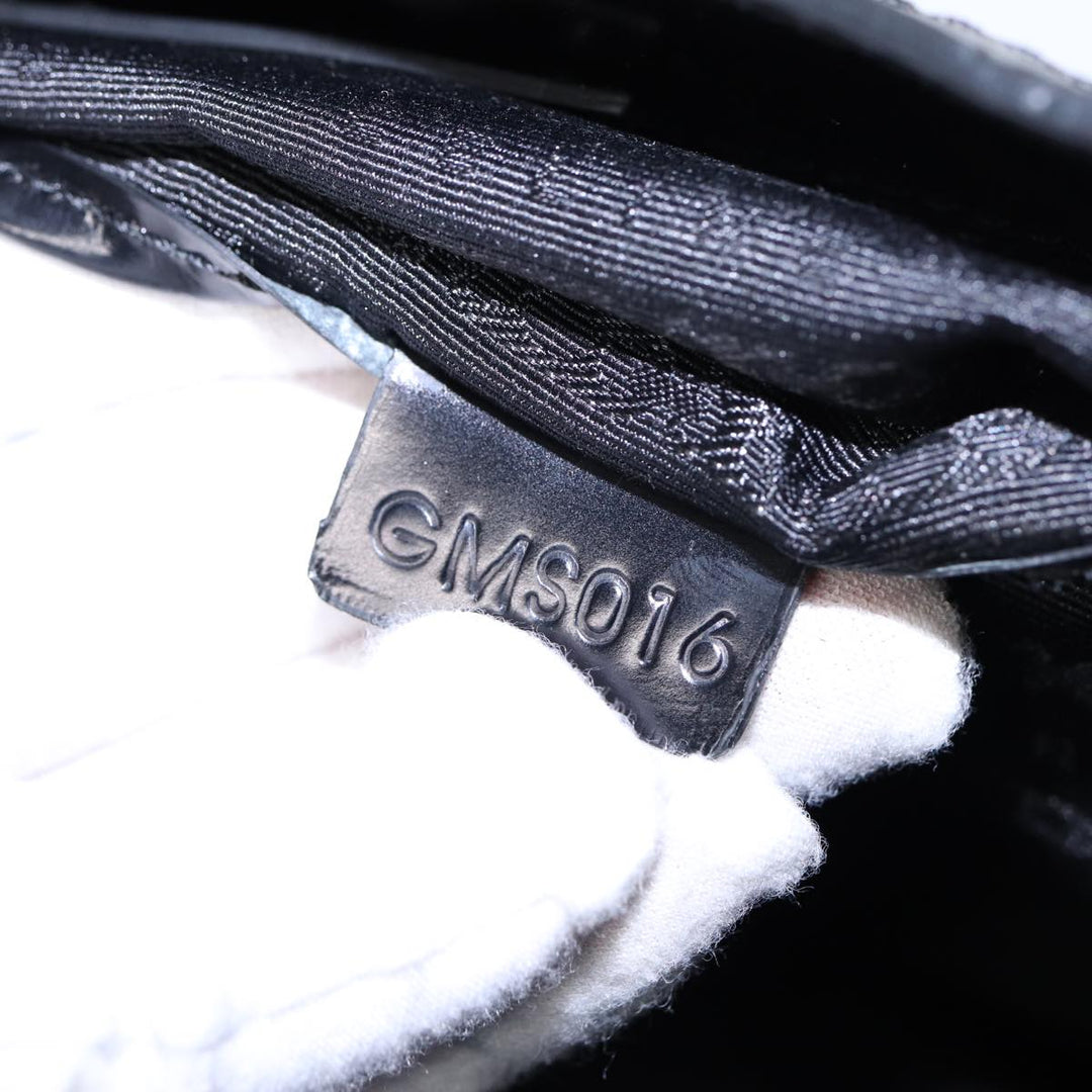 Celine Hand Bag Leather Black Silver Auth bs17403