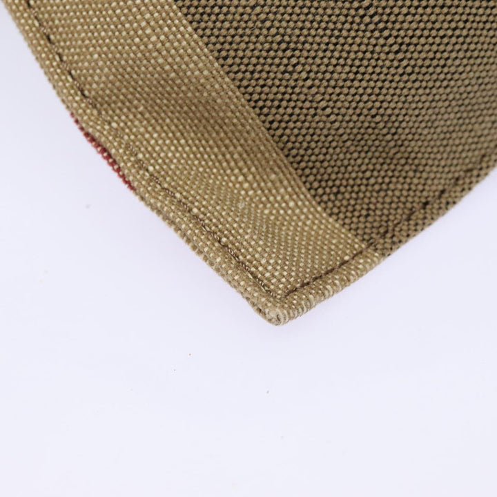 Burberry Nova Check Hand Bag Canvas 2way Beige Gold Auth bs17419