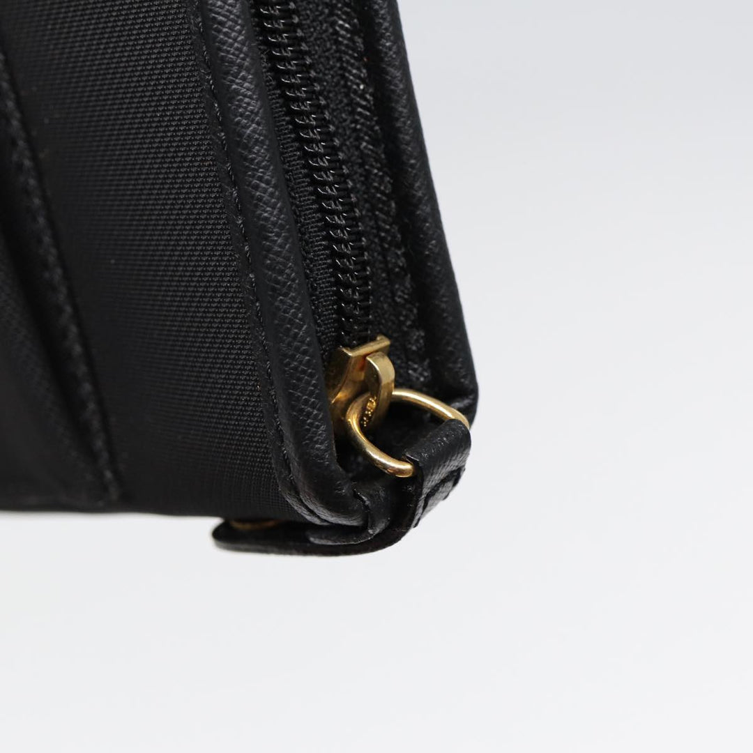 BurberrySs Clutch Bag PVC Black Gold Auth bs17440