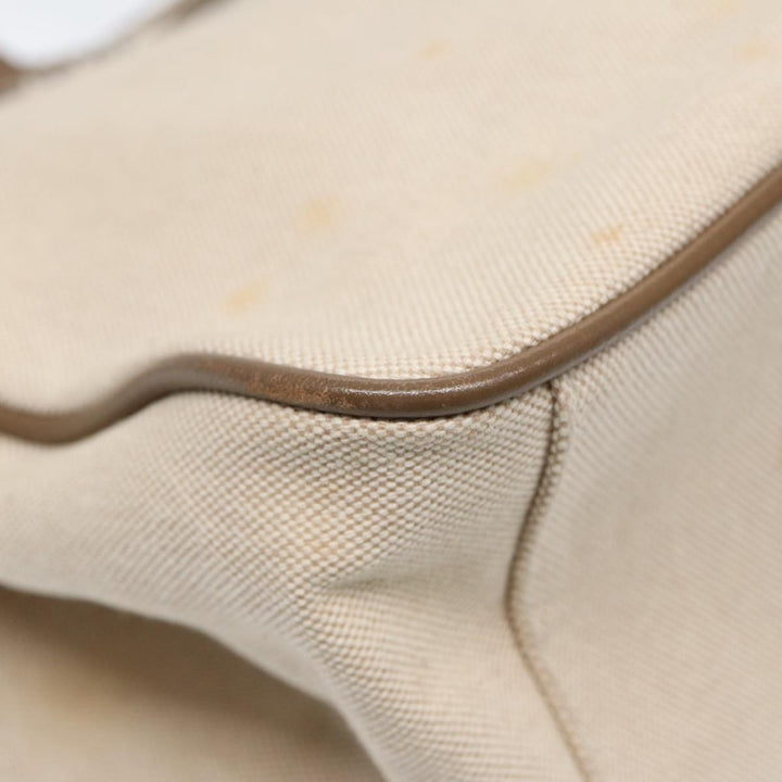 Burberry Hand Bag Canvas Beige Auth bs17442