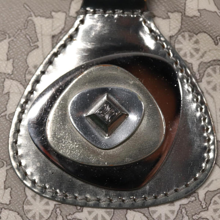 Celine Hand Bag PVC Leather Gray Silver Auth bs17463