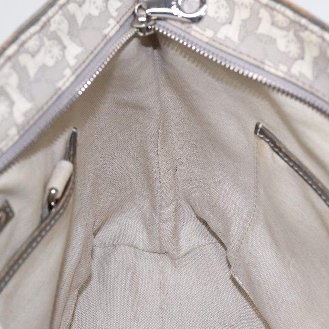 Celine Hand Bag PVC Leather Gray Silver Auth bs17463