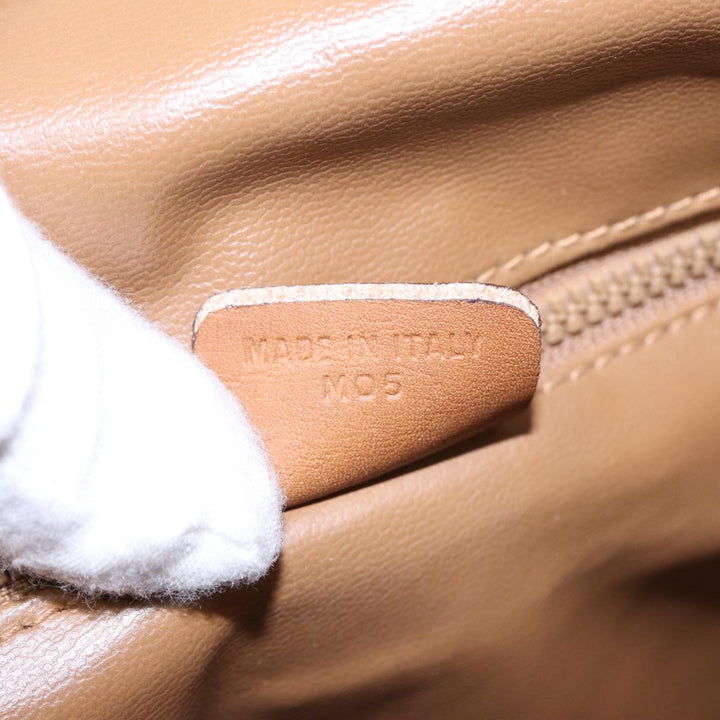 Celine Macadam Canvas Tote Bag Beige Gold Auth bs17466