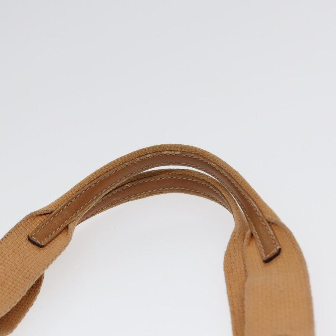 Celine Macadam Canvas Tote Bag Beige Gold Auth bs17466