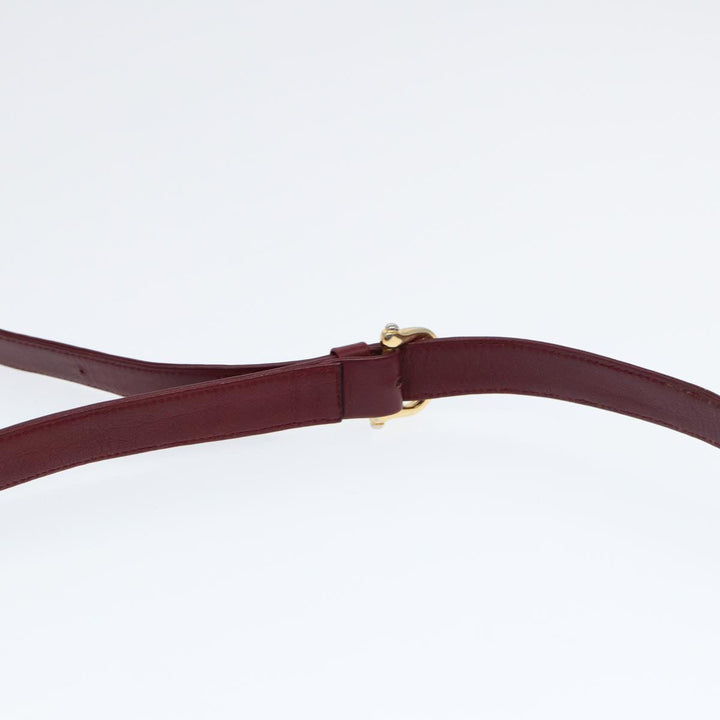Celine Macadam Canvas Shoulder Bag Red Gold Auth bs17472
