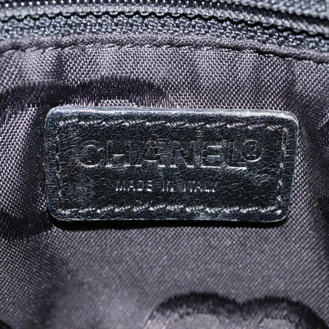 Top Quality Chanel Choco Bar Chain Hand Bag Cotton Gray CC Auth bs17534