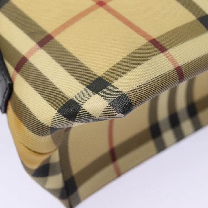 Burberry Nova Check Shoulder Bag PVC Beige Auth bs17559