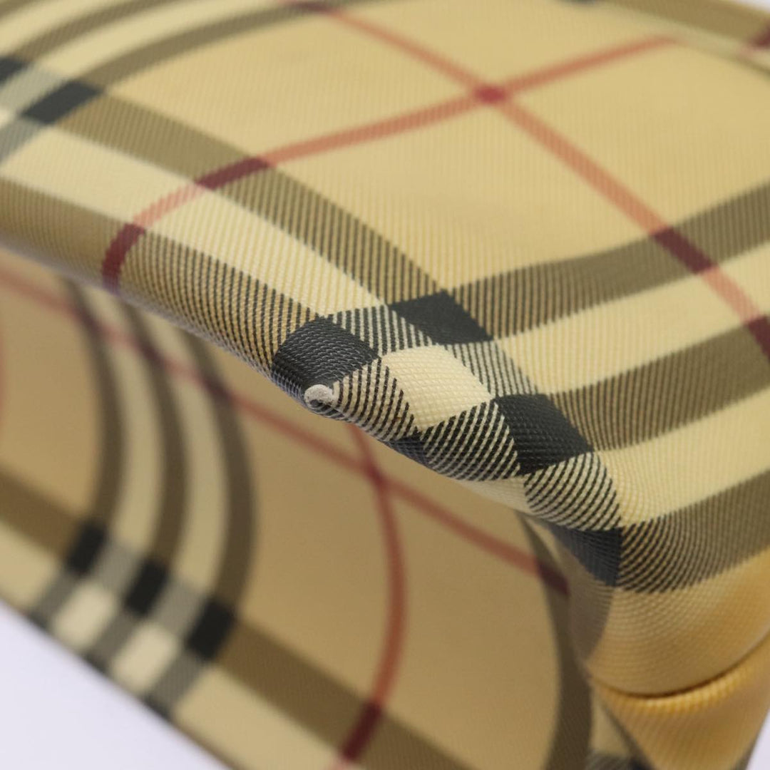 Burberry Nova Check Shoulder Bag PVC Beige Auth bs17559