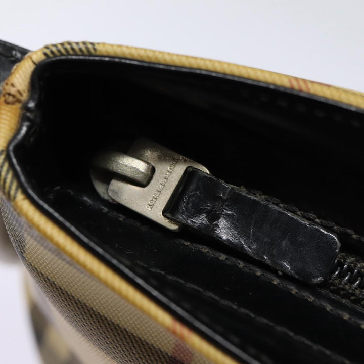 Burberry Nova Check Shoulder Bag PVC Beige Auth bs17559