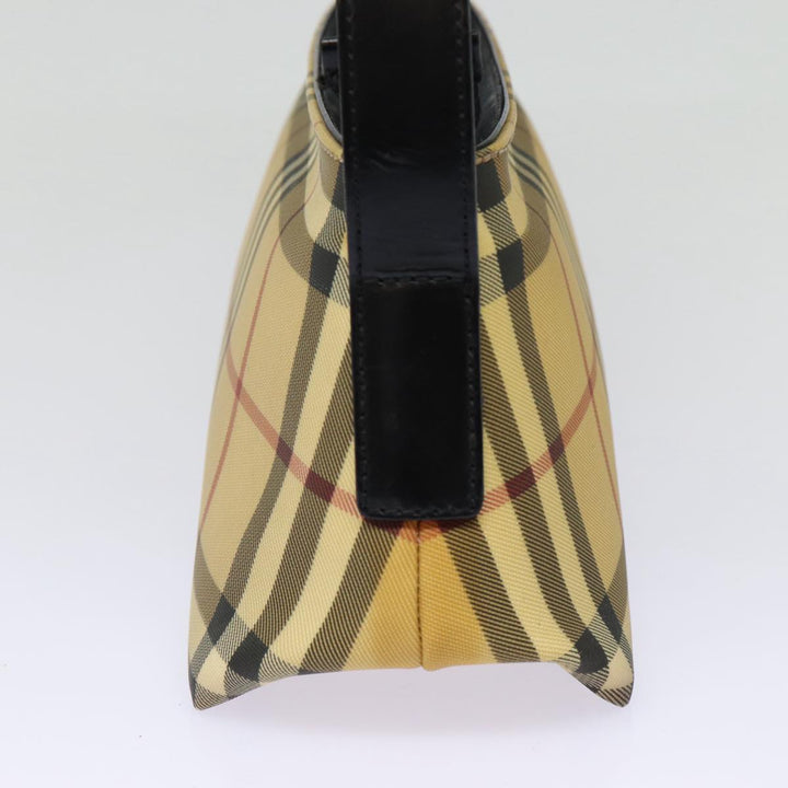 Burberry Nova Check Shoulder Bag PVC Beige Auth bs17559