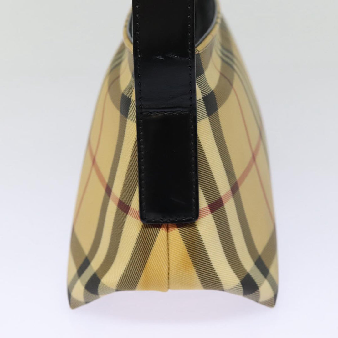 Burberry Nova Check Shoulder Bag PVC Beige Auth bs17559