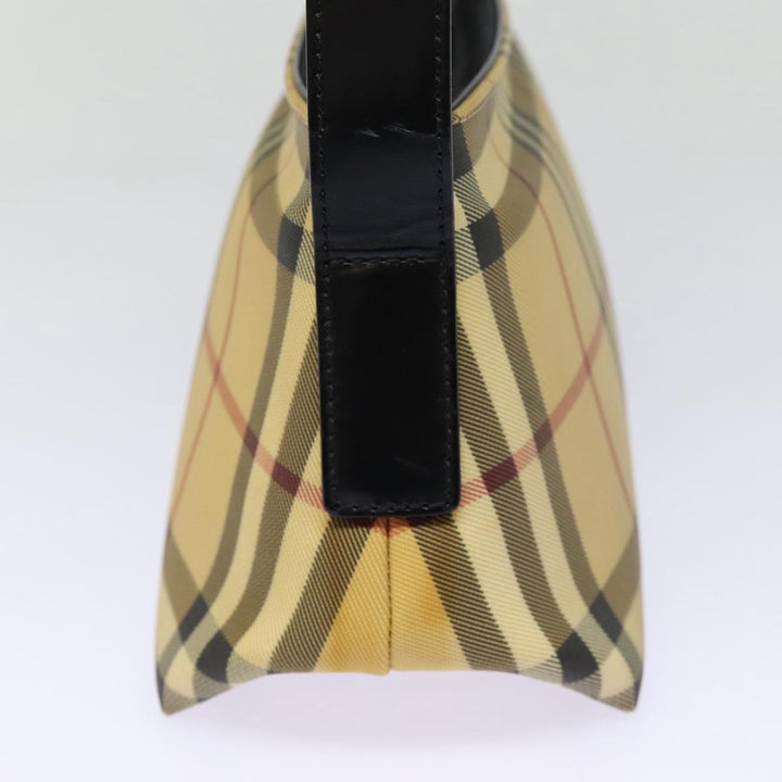 Burberry Nova Check Shoulder Bag PVC Beige Auth bs17559
