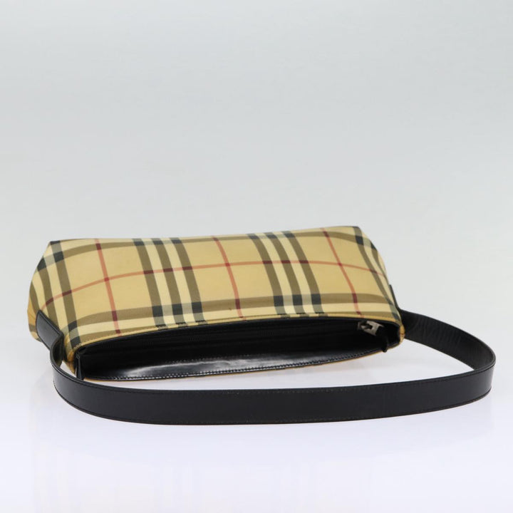 Burberry Nova Check Shoulder Bag PVC Beige Auth bs17559