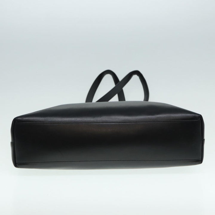 CHRISTIAN Top quality Dior Tote Bag Leather Black Gold Auth bs17566