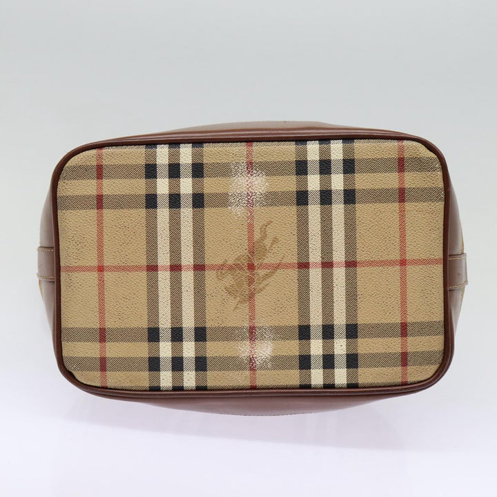 BurberrySs Nova Check Shoulder Bag PVC Beige Auth bs17637