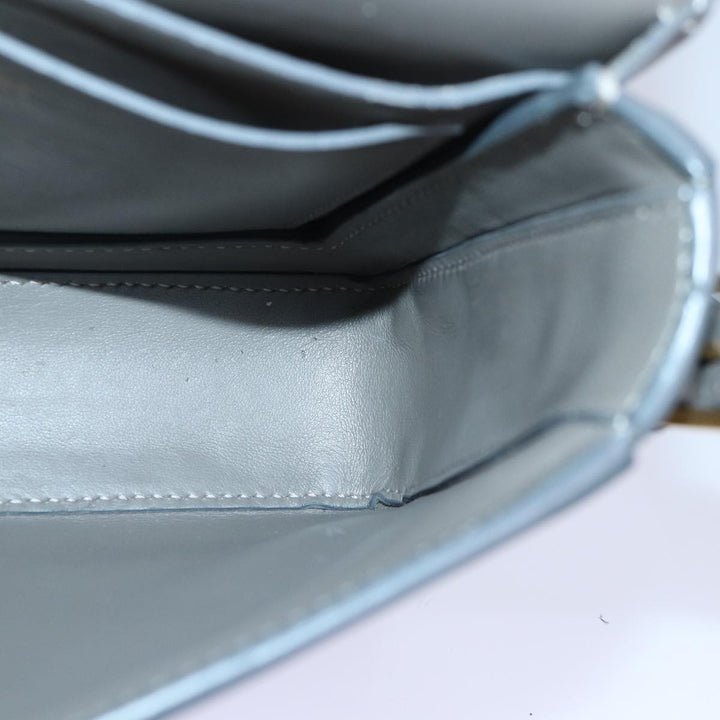 Burberry Shoulder Bag Patent leather Gray Gold Auth bs17639