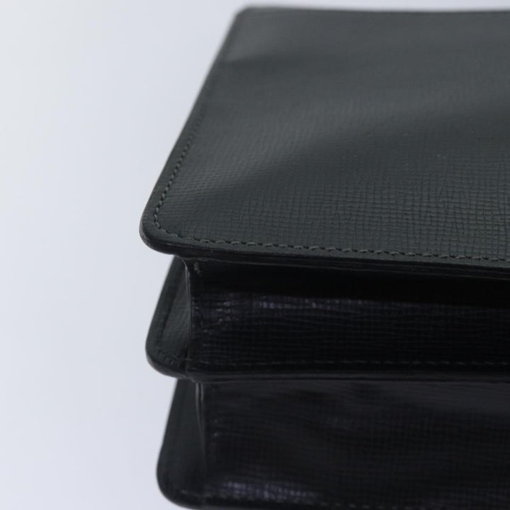 CHRISTIAN Top quality Dior Clutch Bag Leather Black Silver Auth bs17656