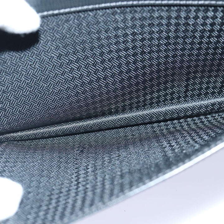CHRISTIAN Top quality Dior Clutch Bag Leather Black Silver Auth bs17656