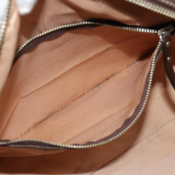 Burberry Nova Check Blue Label Hand Bag Nylon Pink Silver Auth bs17669