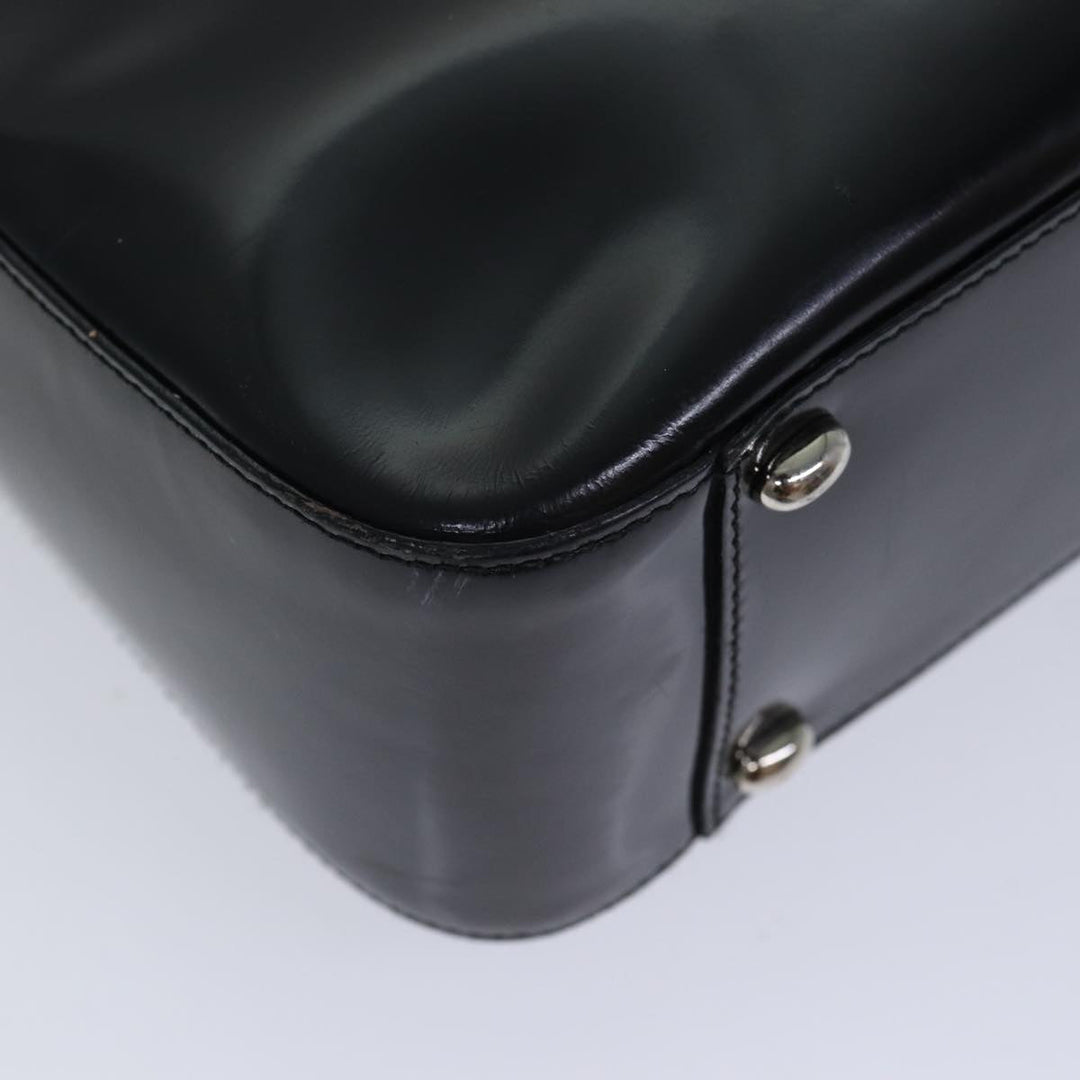Celine Shoulder Bag Patent leather Black Silver Auth bs17689