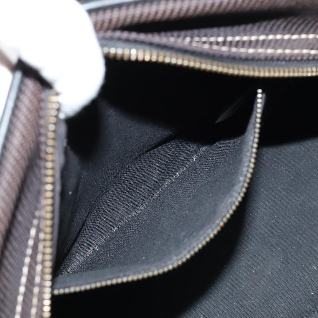 Burberry Black label Hand Bag Canvas Black Silver Auth bs17697