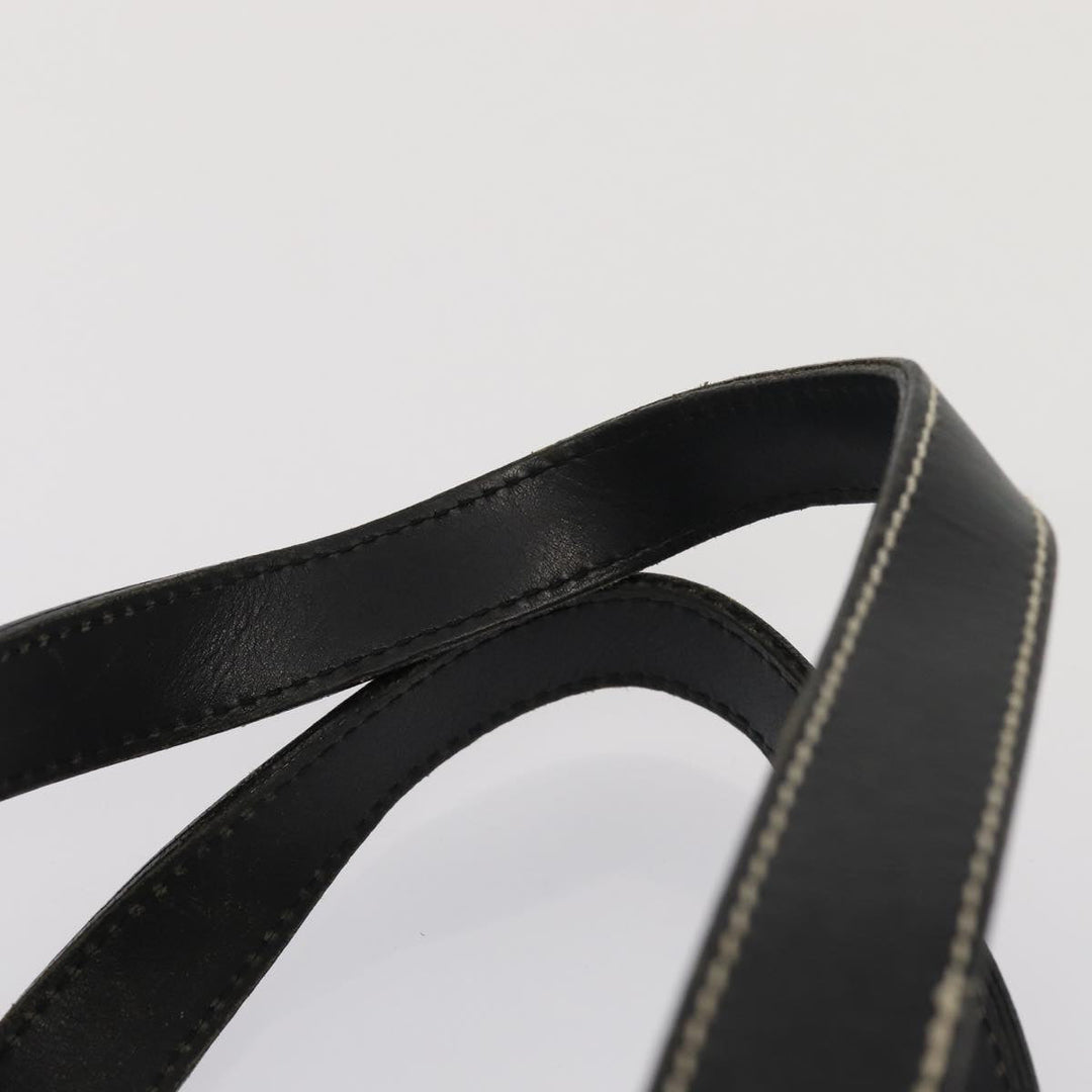 Burberry Black label Hand Bag Canvas Black Silver Auth bs17697
