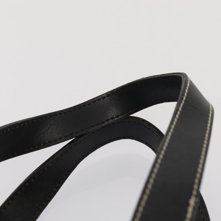 Burberry Black label Hand Bag Canvas Black Silver Auth bs17697