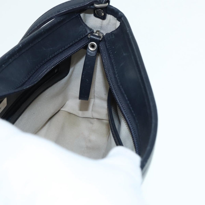 Burberry Shoulder Bag Canvas Beige Silver Auth bs17767