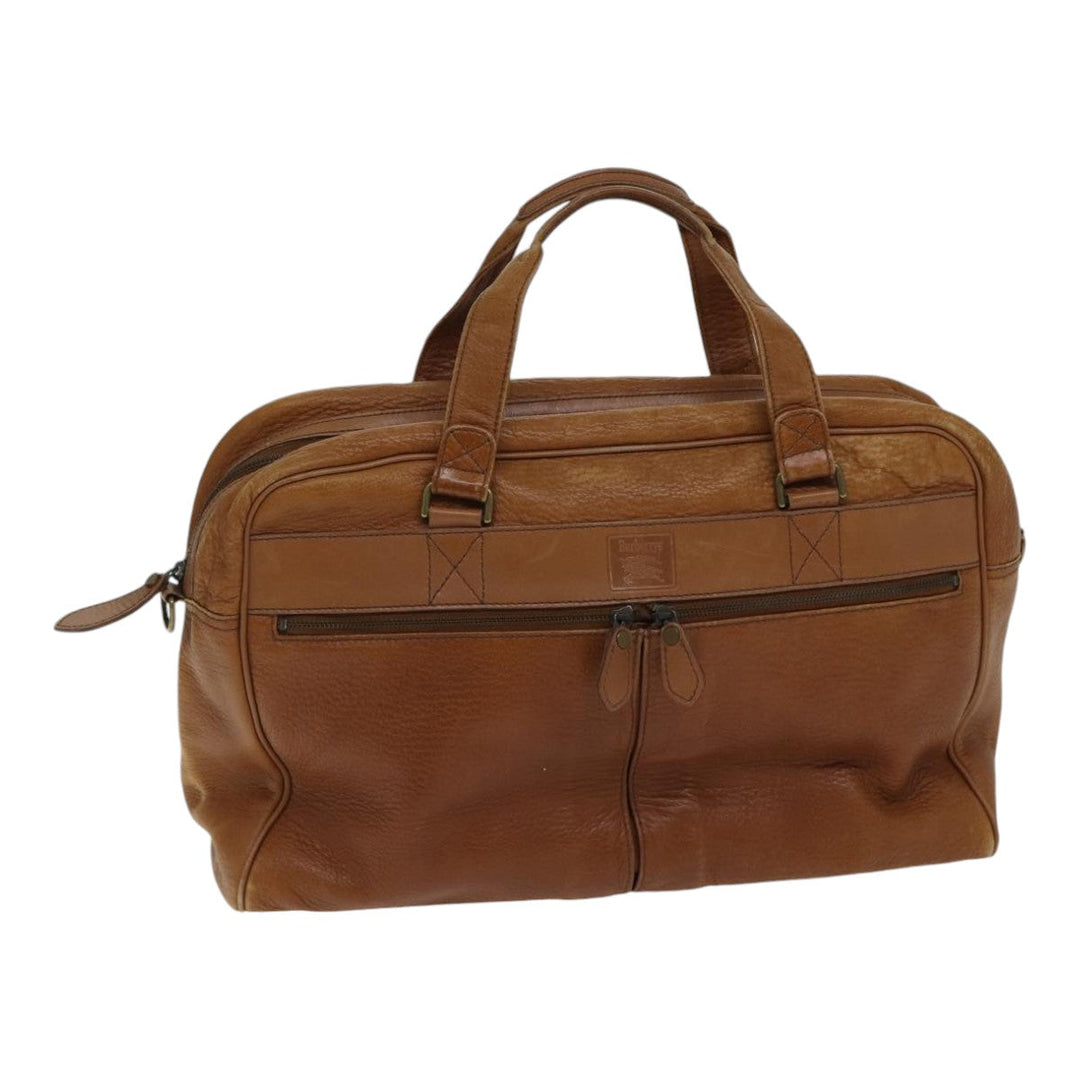 BurberrySs Boston Bag Leather Brown Auth bs17786