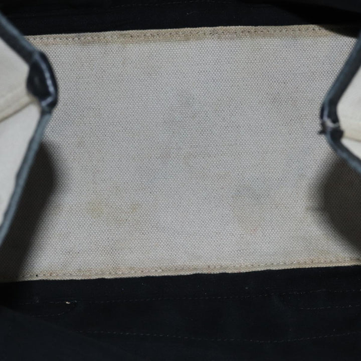 Top Quality Balenciaga Hand Bag Canvas Beige Black Auth bs17795