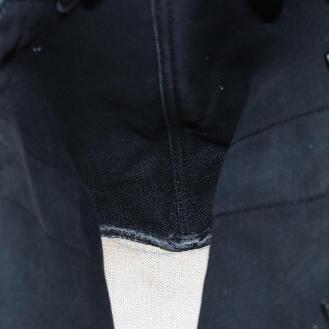Top Quality Balenciaga Hand Bag Canvas Beige Black Auth bs17795