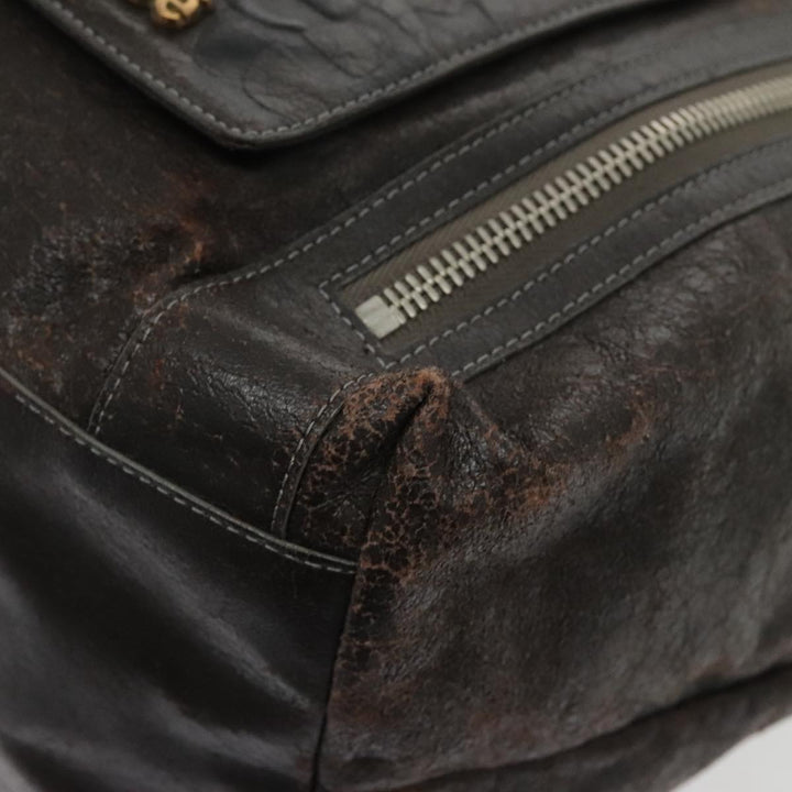 Chloe Eclipse Tote Bag Leather Brown bs17797
