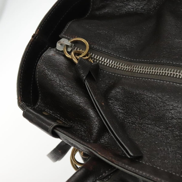 Chloe Eclipse Tote Bag Leather Brown bs17797