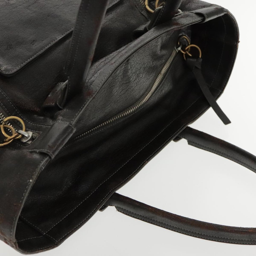 Chloe Eclipse Tote Bag Leather Brown bs17797