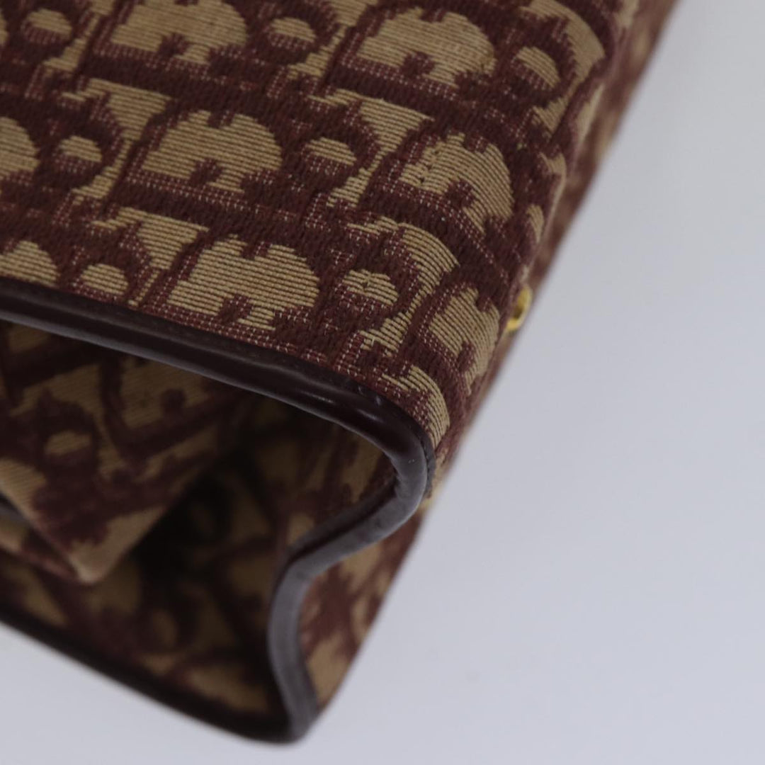 CHRISTIAN Top quality Dior Trotter Canvas Hand Bag Canvas Red Auth bs17799