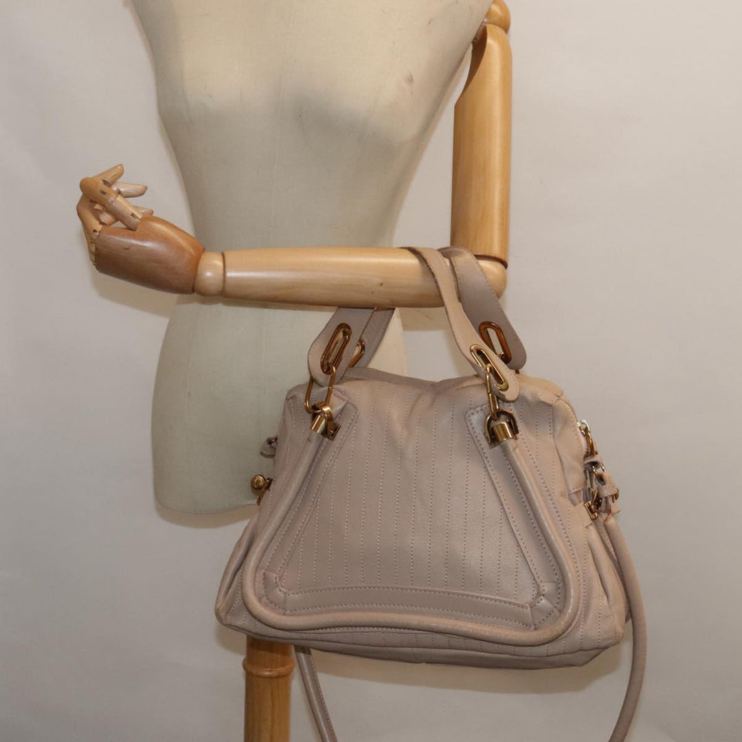 Chloe Paraty Hand Bag Leather 2way Pink bs18260
